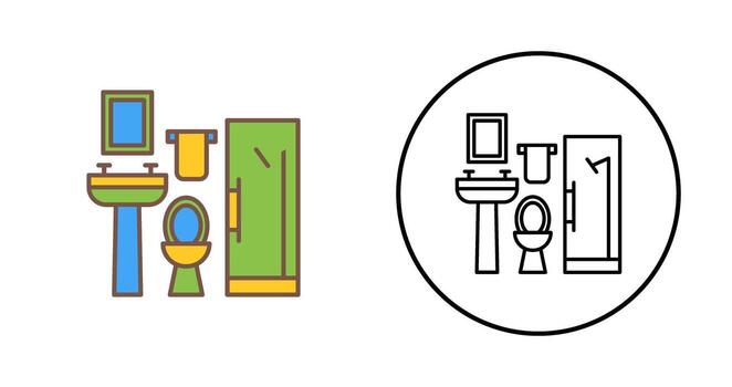 icono de vector de baño