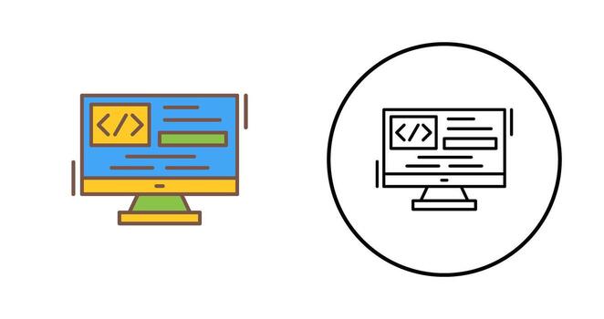 icono de vector de codificación