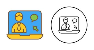 Online Interview Vector Icon