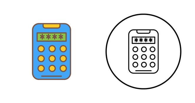 icono de vector de código pin