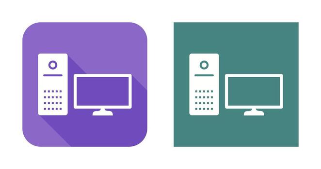Unique Computer Vector Icon