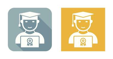 Unique Student Holding Degree Vector Icon