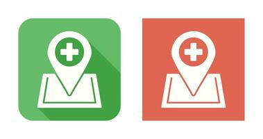 Location hospital Vector Icon