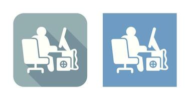 Computer Worker Vector Icon