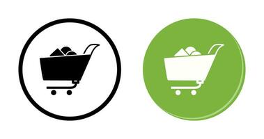 icono de vector de carrito de compras único ii