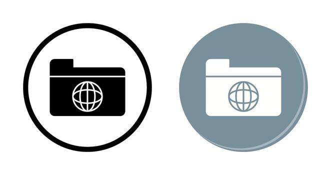 Unique Network Folder Vector Icon