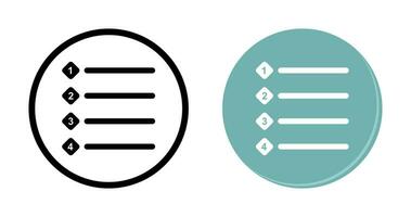 Unique Numbered list Vector Icon