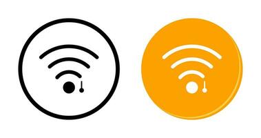 icono de vector de signo wifi único