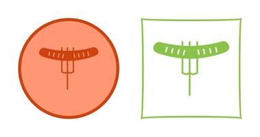 Sausage on Fork Vector Icon