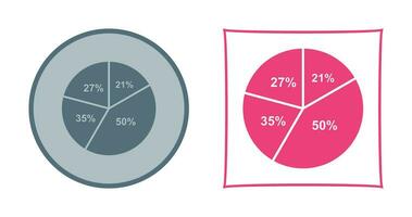 icono de vector de gráfico circular