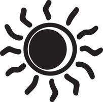 Sun Icon vector illustration silhouette black color 6