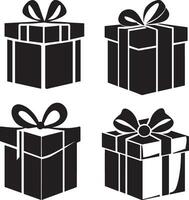 Gift box vector icon illustration 1