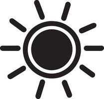 Sun Icon vector illustration silhouette black color 3