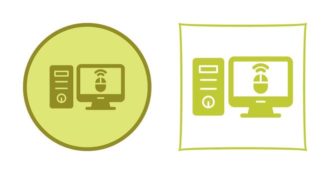 Desktop Computer Vector Icon