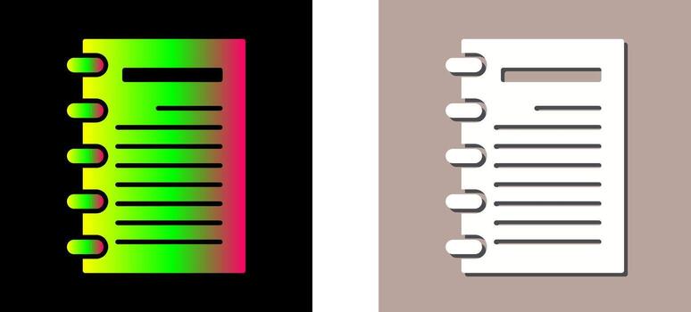 icono de vector de bloc de notas