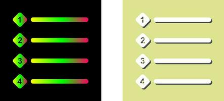 Unique Numbered list Vector Icon