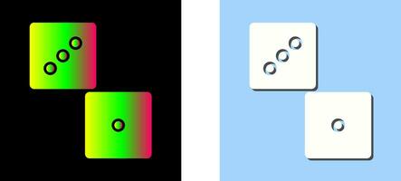 icono de vector de dados único