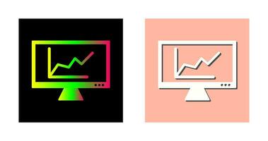 Online Graph Vector Icon