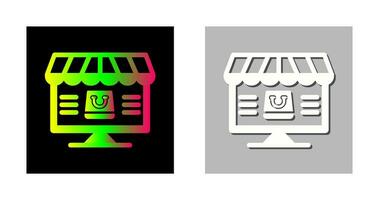 icono de vector de compras en línea