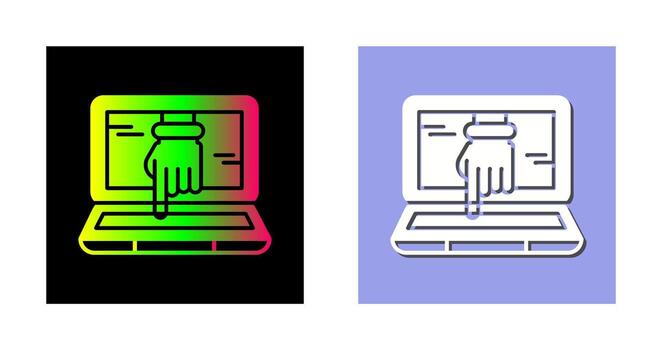 Computer Hacking Vector Icon