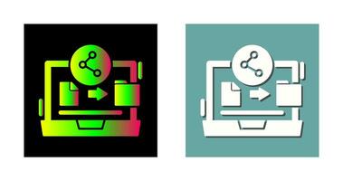 icono de vector de compartir archivo