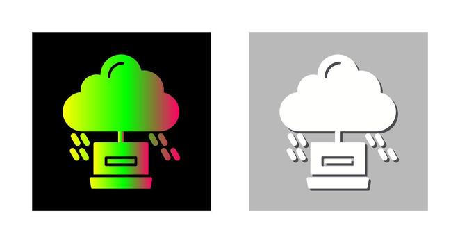 icono de vector de computación en la nube
