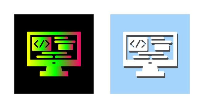 icono de vector de codificación