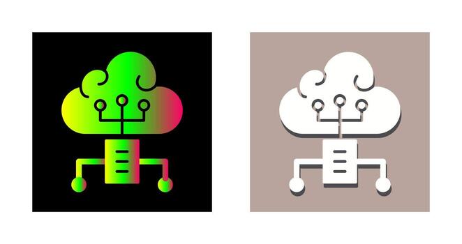 icono de vector de computación en la nube