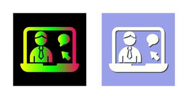 Online Interview Vector Icon