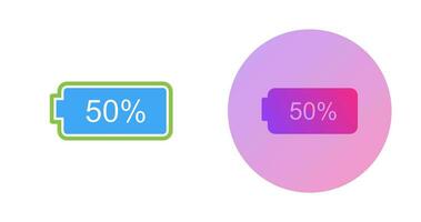 Unique Half Battery Vector Icon