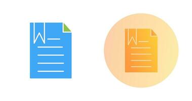 Unique Bookmarked Document Vector Icon