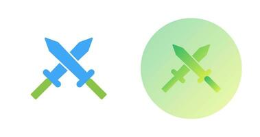 Unique Two Swords Vector Icon