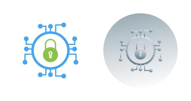 icono de vector de seguridad de datos único