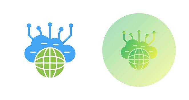 Computing Cloud Vector Icon