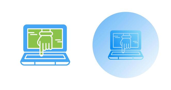 Computer Hacking Vector Icon