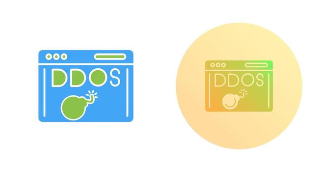 icono de vector de ataque ddos