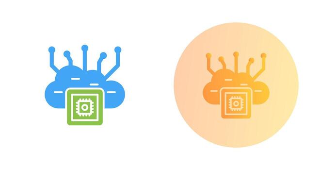 icono de vector de computación en la nube