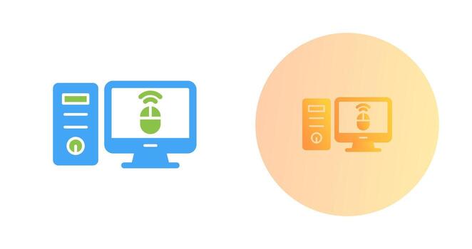 Desktop Computer Vector Icon