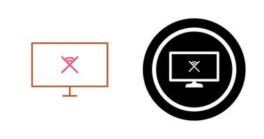 Unique Disconnected Network Vector Icon