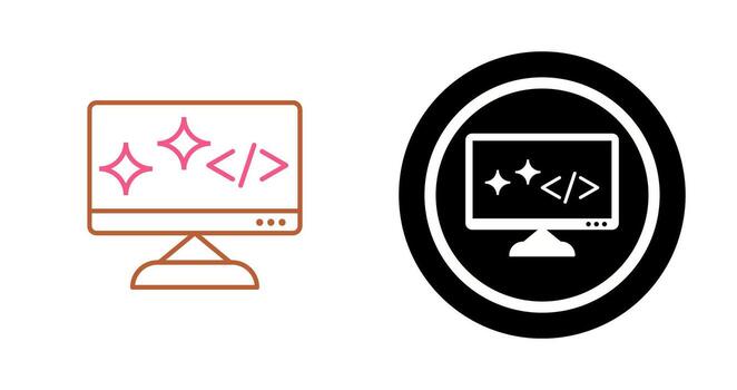 icono de vector de código limpio único