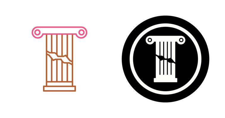 Broken Pillar Vector Icon