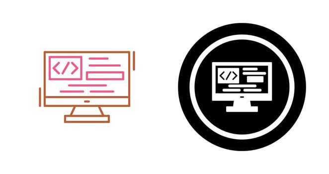 icono de vector de codificación