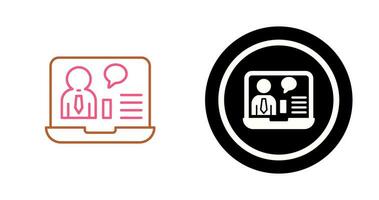 Online Job Interview Vector Icon