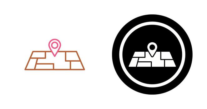 icono de vector de mapa