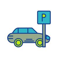 icono de vector de estacionamiento