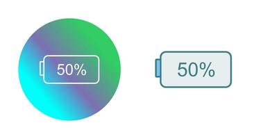 Unique Half Battery Vector Icon
