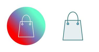 icono de vector de bolsa de compras única