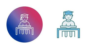 Unique Studying on Desk Vector Icon