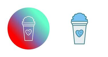 Unique Strawberry Milkshake Vector Icon