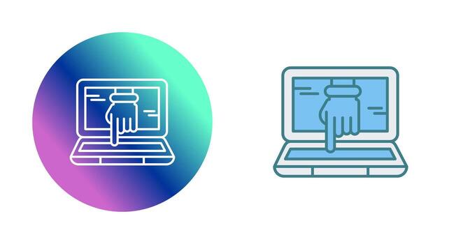 Computer Hacking Vector Icon